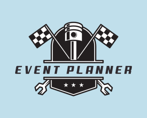 Engine - Piston Automotive Racing logo design