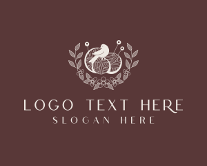 Wreath - Bird Pincushion  Seamstress logo design