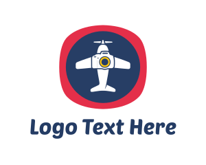 Aeroplane - Camera Aircraft Photography logo design