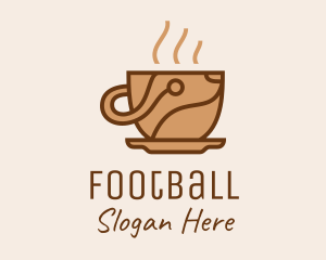 Caffeine - Coffee Maker Tech logo design