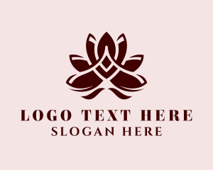 Healing - Yoga Lotus Petals logo design