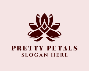 Yoga Lotus Petals  logo design