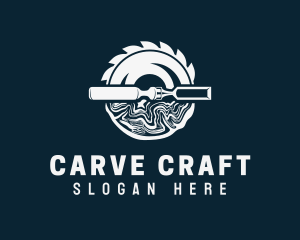 Wood Carving Tools logo design