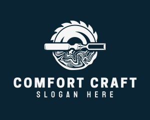 Wood Carving Tools logo design