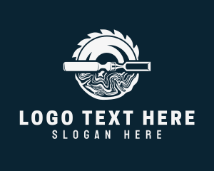 Upholstery - Wood Carving Tools logo design