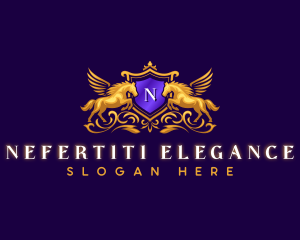 Elegant Pegasus Crest logo design