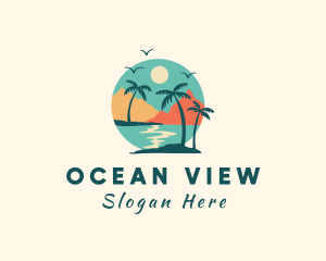 Summer Beach Vacation logo design