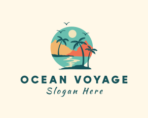 Summer Beach Vacation logo design