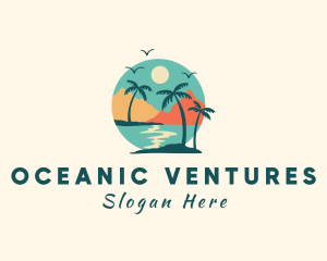 Summer Beach Vacation logo design