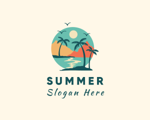 Summer Beach Vacation logo design