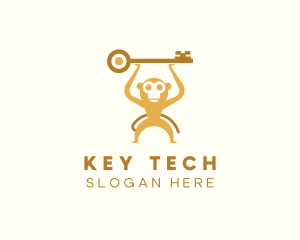 Wild Monkey Key logo design