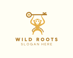 Wild Monkey Key logo design