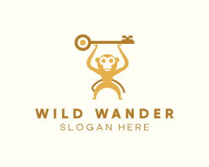 Wild Monkey Key logo design