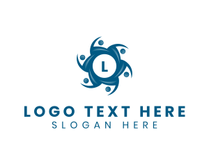 Social - Human Community Social Group logo design
