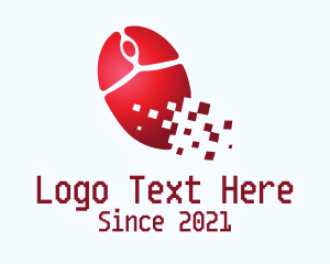 Mouse - Red Pixel Mouse logo design