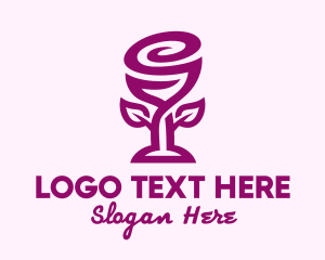 Event Planning - Rose Plant Glass logo design