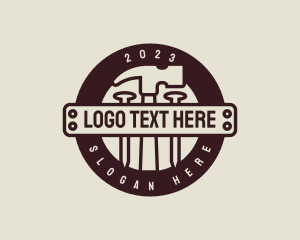 Logging - Hammer Nail Construction Tools logo design