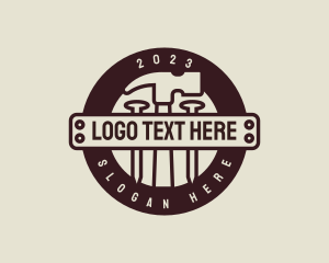 Logger - Hammer Nail Construction Tools logo design