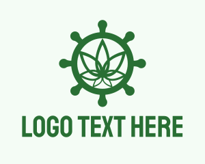 Green Marijuana Helm  Logo