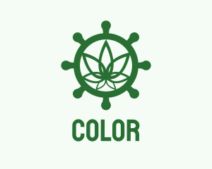 Exploration - Green Marijuana Helm logo design