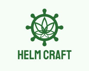 Helm - Green Marijuana Helm logo design