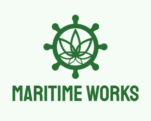 Green Marijuana Helm  logo design