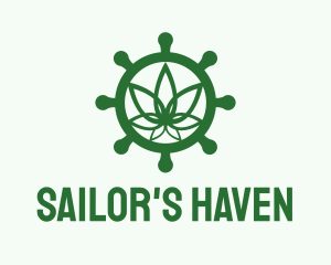 Green Marijuana Helm  logo design