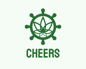 Seafarer - Green Marijuana Helm logo design