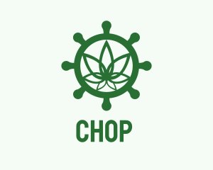 Port - Green Marijuana Helm logo design