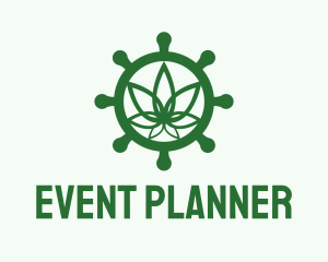 Nautical - Green Marijuana Helm logo design