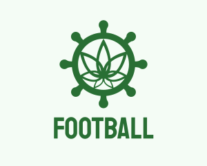 Boat - Green Marijuana Helm logo design
