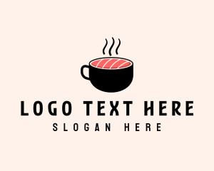 Coffee Shop - Japanese Sushi Cafe logo design