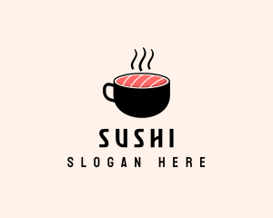 Japanese Sushi Cafe  logo design