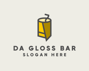 Juice Drink Glass logo design