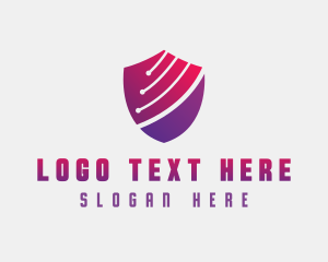 It - Tech Shield Cybersecurity logo design