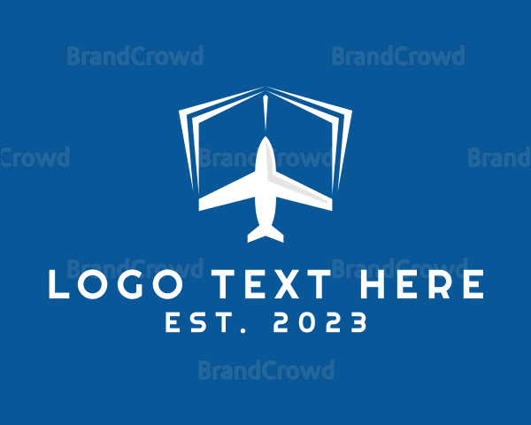 Plane Book Travel Logo