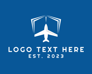 Destination - Plane Book Travel logo design