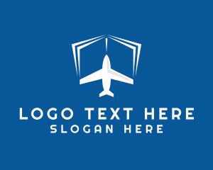 Plane Book Travel Logo