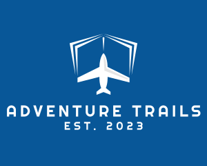 Plane Book Travel logo design