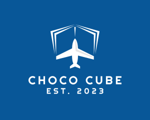 Flight - Plane Book Travel logo design