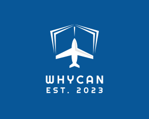 Flying - Plane Book Travel logo design