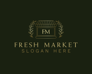 Stall - Golden Market Stall logo design