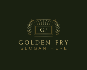 Golden Market Stall logo design