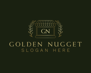 Golden Market Stall logo design