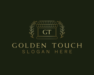 Golden Market Stall logo design