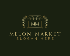 Golden Market Stall logo design