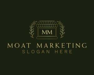 Golden Market Stall logo design