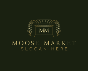 Golden Market Stall logo design