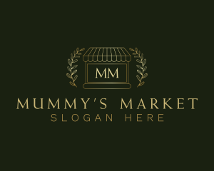 Golden Market Stall logo design