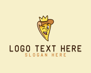 Lunch - Pizza Crown King logo design